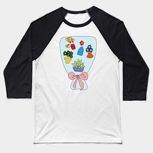 Bouquet, bunch of colorful flowers Baseball T-Shirt